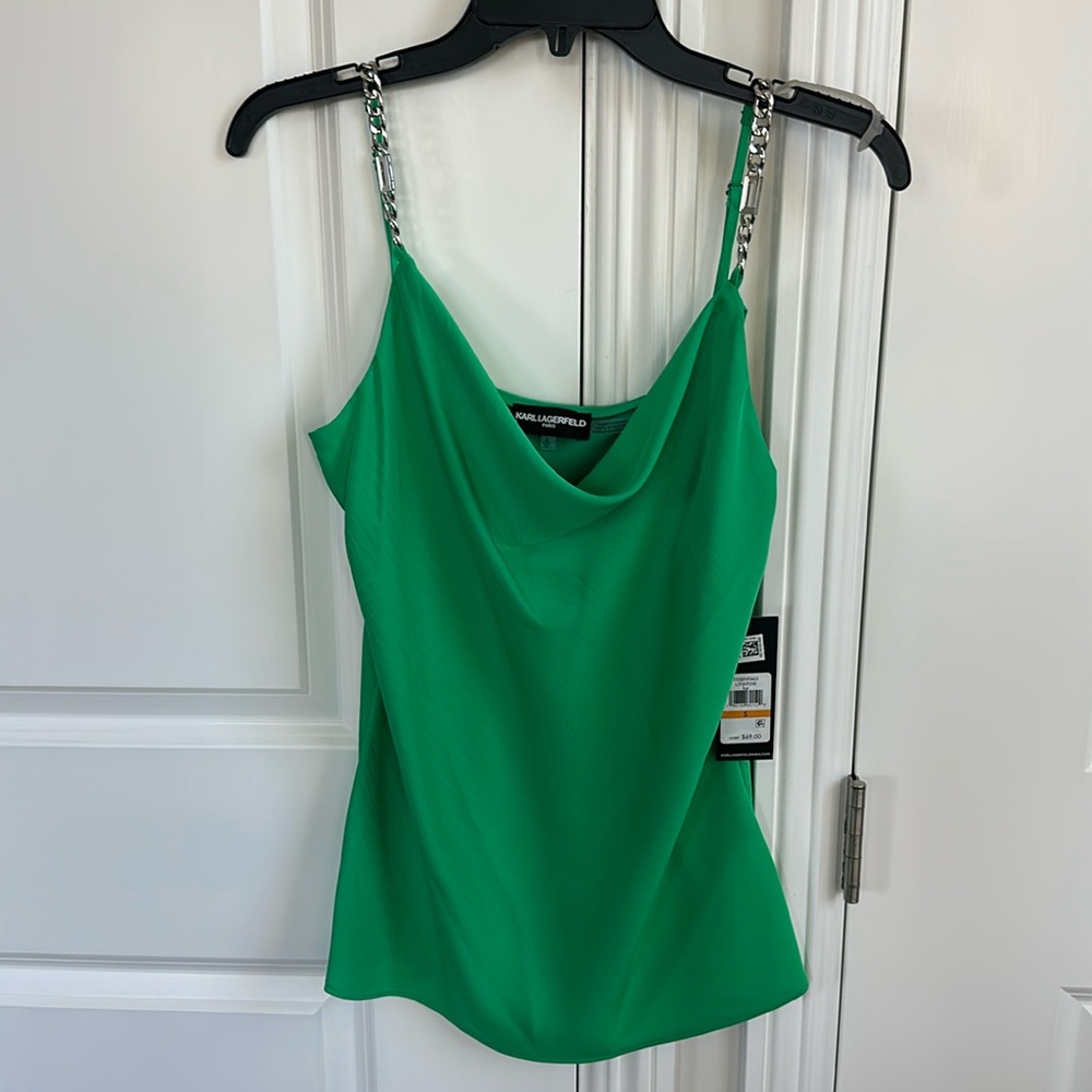 Carl Lagerfeld chain detail top